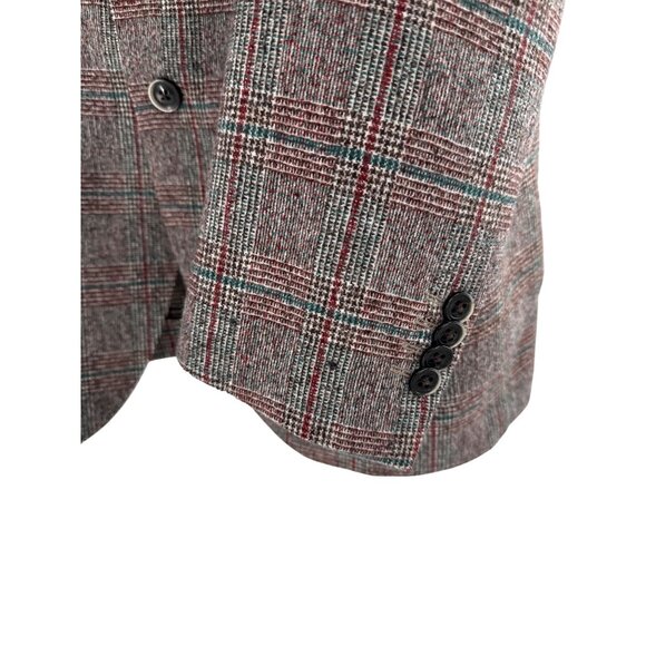 Luigi Bianchi Manitoba‎ Men Wool Cashmere Blend Plaid Blazer Deconstructed Italy - Picture 5 of 11